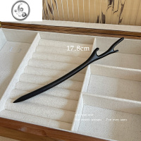 JiMi古风高级感黑檀木发簪女简约现代簪子新中式发簪盘发发钗2023新款