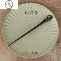 JiMi黑檀木发簪古风女高级感木质盘发木簪发钗新中式簪子简约现代