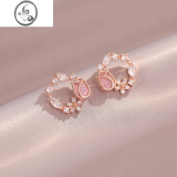 JiMi花朵耳环圈圈小众设计感耳钉2023年新款潮女夏轻奢高级感百搭耳饰