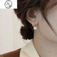 JiMi珍珠耳环女夏季独特耳钉2023年新款小众设计轻奢气质耳饰女高级感