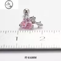 JiMi少女感夏季粉色耳蜗爱心耳坠饰品耳钉可佩戴睡觉新品