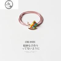 JiMi彩虹卡通发绳可爱少女扎头发橡皮筋简约森系头绳发圈韩国发饰