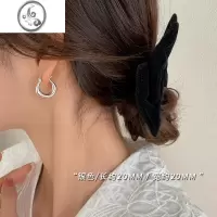 JiMi[]925银针素圈耳环2023新款轻奢小众高级感耳钉女耳饰