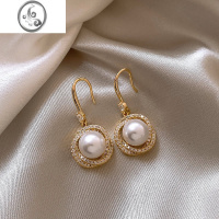 JiMi轻奢珍珠耳环女小众设计高级感耳钉法式复古洋气质名媛独特耳饰品