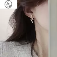 JiMi高级小众设计感耳钉女耳夹无耳洞耳环时尚银银针大气防过敏耳饰