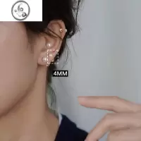 JiMi淡水珍珠耳骨钉女银银针螺丝拧扣睡觉免摘新款金色小养耳耳钉耳饰