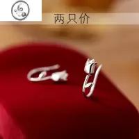JiMi[]925银银郁金香耳钉女2023新款轻奢耳环小众耳饰夏季