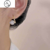 JiMi小众设计感旋转锆石耳扣耳钉女独特高级气质耳环2023新款耳饰