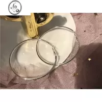JiMi欧美简约个性夸张大圆形圆圈耳环韩国气质耳圈耳饰品适合圆脸女潮
