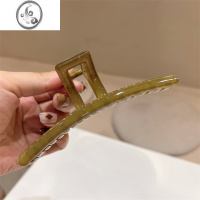 JiMi韩版基础款简约百搭大抓夹果冻亚克力衣架盘发夹优雅法式网红爪夹
