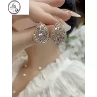 JiMi满天星轻奢闪亮高级感耳钉耳环女2023年新款潮气质百搭银银针耳坠