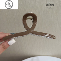 JiMi奶茶系双层13cm~王者一字大号抓夹适合发量多高级感简约鲨鱼夹子