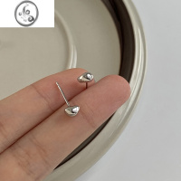 JiMi迷度通体925银银实心版异形银豆耳钉碎银子养耳不褪色精致小耳钉