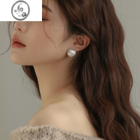 JiMi卖耳环的老大爷 拉丝磨砂圆球耳钉女小众设计高级感气质百搭耳环