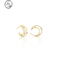 JiMi耳环女2022年新款潮防过敏圆圈耳饰小众设计感高级耳钉酷