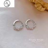 JiMi银耳环女耳圈2023新款仿珍珠耳扣小众设计感高级耳钉耳饰轻奢