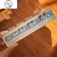 JiMi冷调澳白光!fever同款珍珠贝母925银镀14K金大颗正圆高级感耳钉