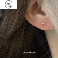 JiMi睡觉不用摘银银极简锆石小耳钉日常养耳迷你超小耳骨钉日系耳钉女