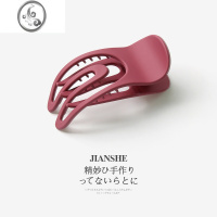 JiMi简约百搭磨砂发夹女夏季外出后脑勺盘发抓夹短发鸭嘴夹子发卡头饰