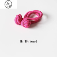 JiMi粉色扎高马尾发绳橡皮筋高弹力耐用扎头发皮套发圈头绳女简约气质