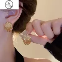 JiMi十里间[橘子水晶~有耳夹]甜美少女亮晶晶春夏小清新银针耳钉