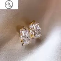 JiMi锆石圈圈耳环女轻奢高级感耳扣耳圈独特小众设计感耳钉气质耳饰品