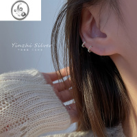 JiMiS925银耳扣女高级感耳骨环耳钉养耳洞小众设计感素圈耳圈耳环耳饰