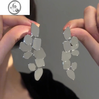 JiMi气质耳环女小众设计高级感轻奢耳饰2023年新款潮灵动亮片独特耳钉