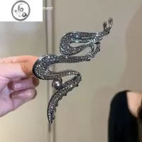 JiMi轻奢高级感简约波浪闪闪大号盘发抓夹头饰后脑勺鲨鱼夹发夹子发卡