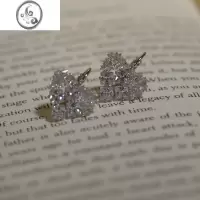 JiMi《微醺》闪钻锆石爱心耳环女小众设计感高级小巧百搭耳钉2023新款