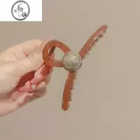 JiMi优雅晕染珠子发夹女后脑勺高级感抓夹简约气质大号鲨鱼夹头饰
