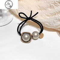 JiMi韩国东大门珍珠高级感头绳复古简约水钻发圈网红丸子头饰女夏季