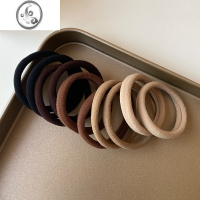 JiMi舒适运动皮筋女扎头绳高弹力黑色简约丸子头高马尾发绳粗发圈