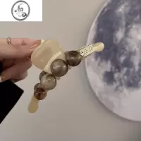 JiMi气质渐变星球塑料抓夹女夏大号高级感鲨鱼夹子头饰简约发夹后脑勺