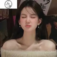 JiMi片刻软语 高级感轻奢液态金属珍珠耳钉小众设计感女2023新款耳环