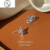 JiMi「 塔西提」超闪星球宇宙爱心耳夹女无耳洞耳饰小众高级感银耳钉