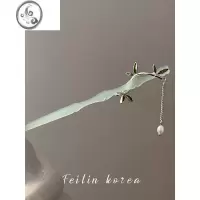 JiMi竹子竹节步摇新中式竹叶琉璃发簪简约现代高级感古风头饰女盘发器