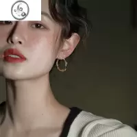 JiMi《不经意间》简约素圈耳环小众设计感高级小巧耳饰耳钉2023新款