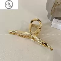 JiMi简约气质高级感金属抓夹女2023新款大号后脑勺发夹盘发鲨鱼夹发饰