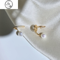 JiMi蚊香盘珍珠耳夹女小众设计感无耳洞女耳饰简约高级耳钉耳环新中式