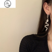 JiMi冷性风蛇形耳环耳饰女春季耳钉小众设计感冷性风年会气质耳环