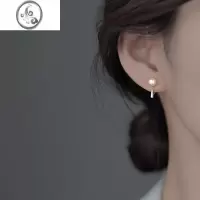 JiMis999珍珠耳钉女银银小众设计感高级养耳洞耳饰2022年新款潮耳环