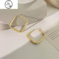 JiMi金色素圈耳环圈圈女夸张2023新款洋气高级感轻奢小众耳饰耳圈耳钉