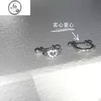 JiMi耳环小众设计感高级2022年新款潮银银耳钉韩国气质爱心锆石耳饰女