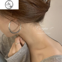 JiMi金属大耳圈女夸张耳饰素圈耳环轻奢高级感冷淡风耳钉2023新款洋气