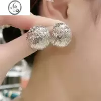 JiMi银银针复古耳环夸张高级感轻奢耳饰女小众设计感冷淡风耳钉防过敏