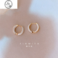 JiMi时尚滴釉耳环女气质耳圈耳扣ins高级感耳钉2023年新款潮轻奢耳饰