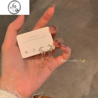 JiMi925银针养耳洞四件套耳环女显脸小耳钉耳饰小众设计感高级耳骨钉