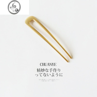 JiMi日韩系盘发丸子头簪子插针发夹简约合金发簪风简约u型小发钗头饰