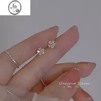 JiMiS925银银锆石花朵耳环2022年新款潮耳钉小众设计感高级精致耳饰